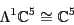 \begin{displaymath}\Lambda ^1 {\mathbb{C}}^5 \cong {\mathbb{C}}^5 \end{displaymath}