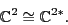 \begin{displaymath}{\mathbb{C}}^2 \cong {\mathbb{C}}^{2*}. \end{displaymath}