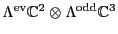$\Lambda^{\rm ev}{\mathbb{C}}^2 \otimes \Lambda^{\rm odd}{\mathbb{C}}^3$