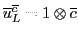 $\overline{u}^{\overline{c}}_L = 1 \otimes {\overline{c}}$
