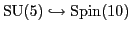 ${\rm SU}(5) \hookrightarrow {\rm Spin}(10)$