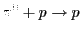 $\pi^0 + p \to p$