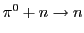 $\pi^0 + n \to n$